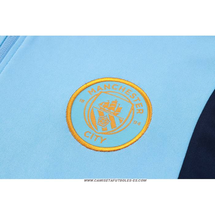 Chandal de Sudadera del Manchester City 2023-2024 Azul Claro